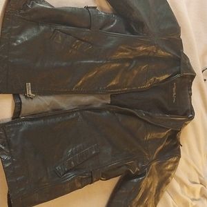 Kenneth Cole New York Black leather jacket , it is Black and size is small